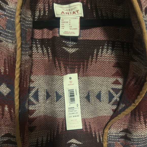 Ariat Women's Purple and Red Patterned Cardigan - Picture 7 of 8